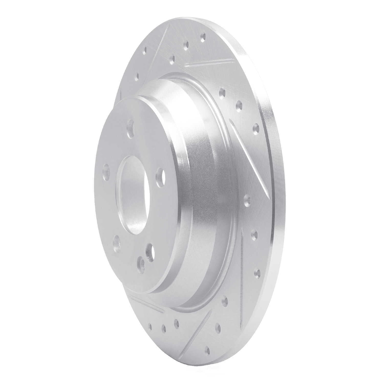 Dynamic Friction Company 631-63161L DFC Brake Rotor - Drilled And Slotted - Silver