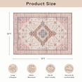 thumbnail image 2 of Phantoscope 5'x7' Washable Indoor Area Rug Classic Printed Carpet Non-Slip Thin Low-Pile Rug for Living Room Bedroom Office, Red, 2 of 9