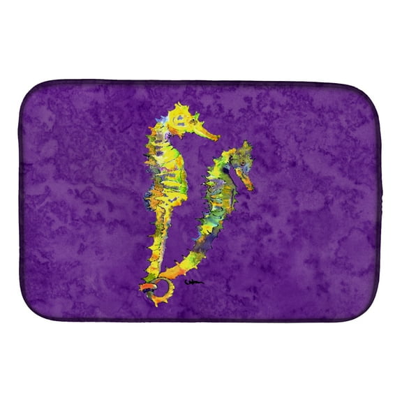 Caroline's Treasures Seahorse Dish Drying Mat