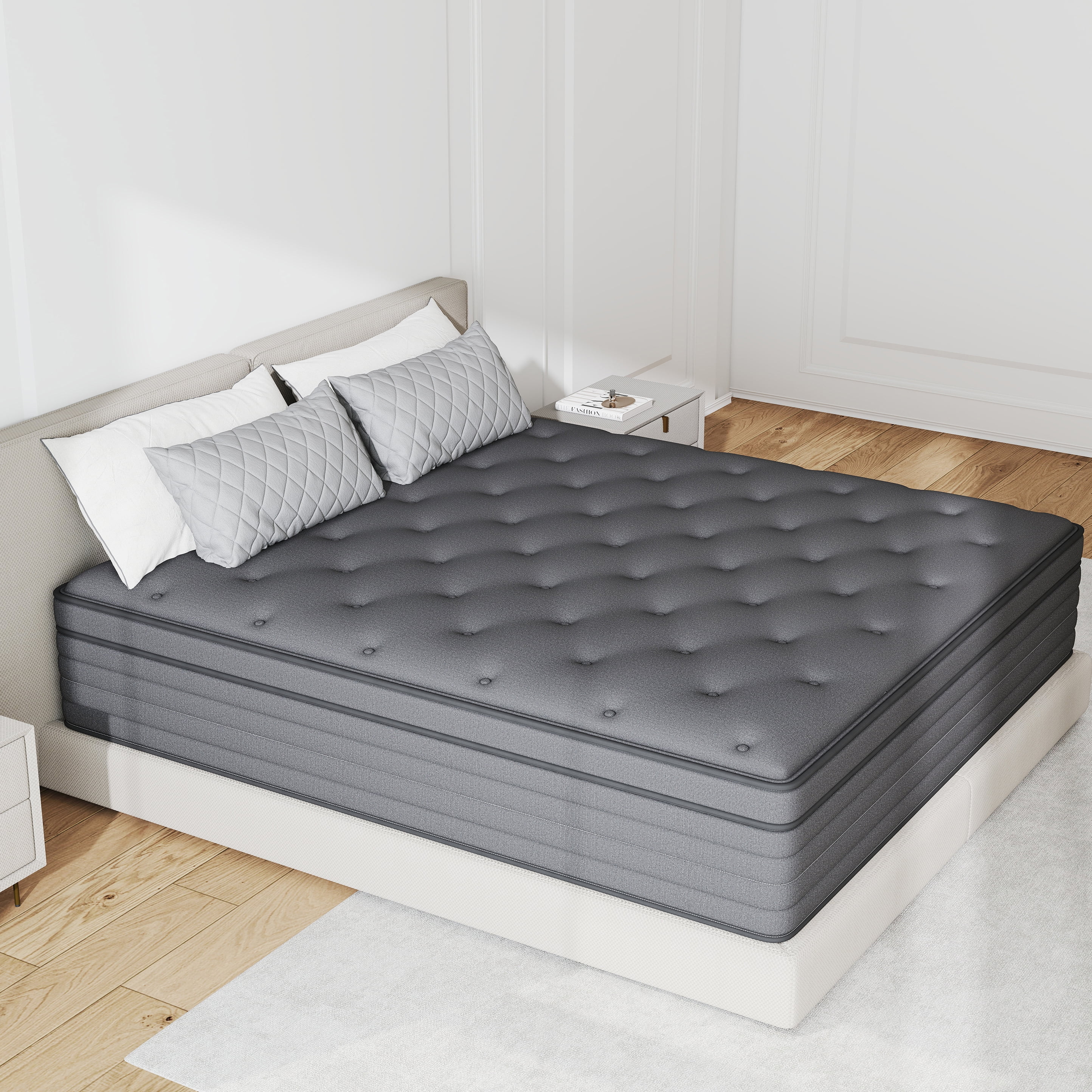 lemontalking 14" Full Mattress Gel Memory Foam Spring Hybrid Mattress in a Box