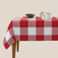 thumbnail image 5 of Valentines Tablecloth Square 60x60 Inch,Red Pink Buffalo Plaid Table Cloth,Stain Resistance Polyester Anniversary Day Checkered Holiday Table Covers for Kitchen Dining Parties Picnic, 5 of 6