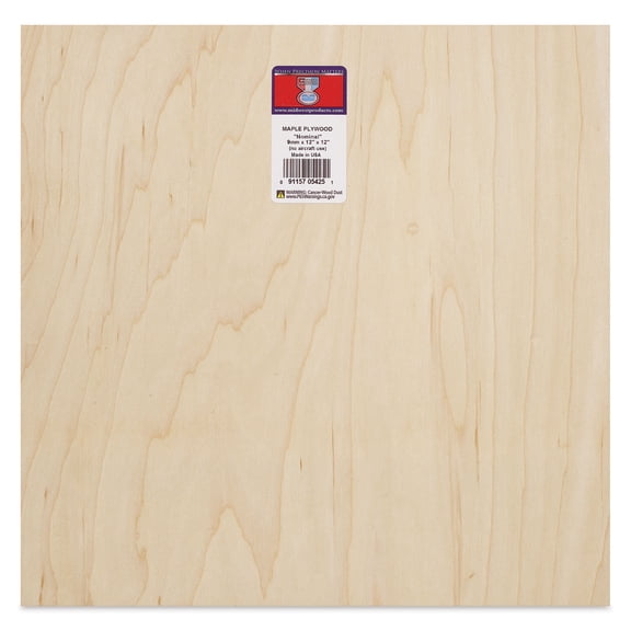 Midwest Products Maple Plywood - 3/8" x 12" x 12"