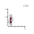 thumbnail image 2 of 2.00 Carat T.G.W. Ruby And White Diamond Accent Sterling Silver 3-Piece Jewelry set, 2 of 7