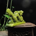 thumbnail image 6 of 4.5inch, Exquisite Collection, Green Hetian Jade loong, Natural Green Jade dragon Sculpture Carving, Crystal beast Statue, feng shui wealthy, 6 of 9