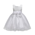 thumbnail image 2 of Girls Net Sleeveless Dress for Kids Elegant Party Fairy Outfit Floral Gown Dress Girls Dresses for Birthday Wedding Pageant Celebration formal, 2 of 9