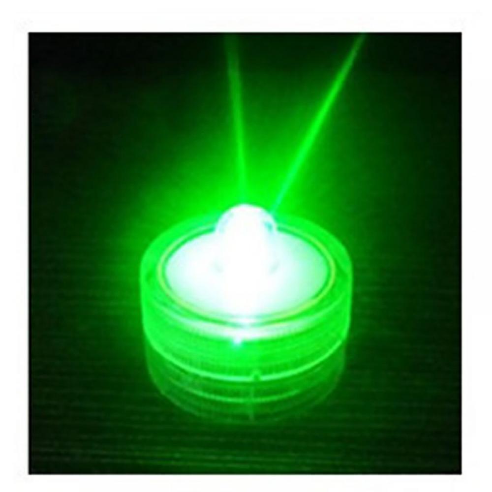 12PCS LED Tea Light Candles Green Flickering Flameless Battery Operated Electronic Tea Lights