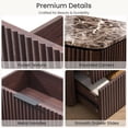 thumbnail image 5 of Hvoonc 5 Drawer Dressers for Bedroom, 46" Tall Chest of Drawers with Faux Marble Top for Living Room Storage, Walnut Brown, 5 of 7
