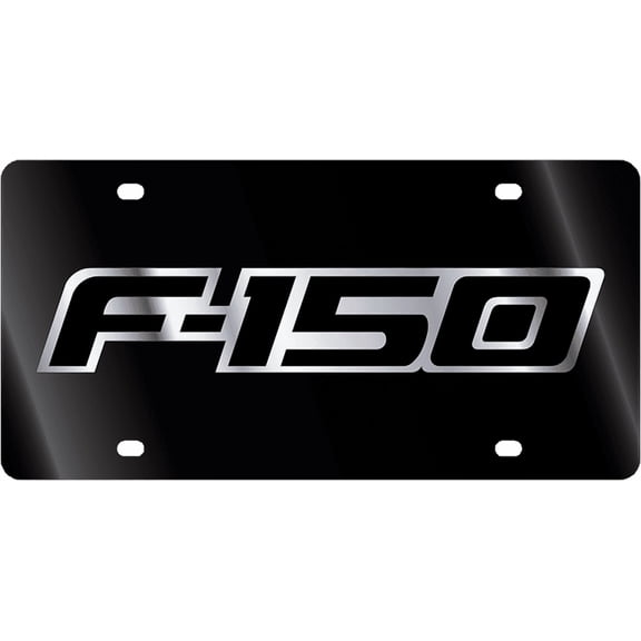 Ford F-150 2009 Logo Black Acrylic License Plate Official Licensed