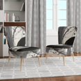thumbnail image 4 of Designart "Black And White Minimalistic Painting" Upholstered Modern Accent Chair - Arm Chair, 4 of 5