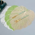 thumbnail image 4 of LINLIN 10 Pack Turtle Leaf Decorative Placemats Leaf Placemat PVC Placemats Hollow Table Place Mats Heat Resistant Non-slip Dining Placemats, 4 of 6