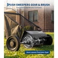 thumbnail image 3 of GIMMYFIVE 26-Inch Heavy Duty Push Lawn Sweeper, 7 Cu. ft. Leaf & Grass Collector, 4 Brushes, Steel, 3 of 7