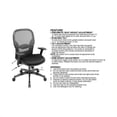 thumbnail image 3 of Scranton & Co Eco Leather Mesh Back Office Chair in Black, 3 of 3