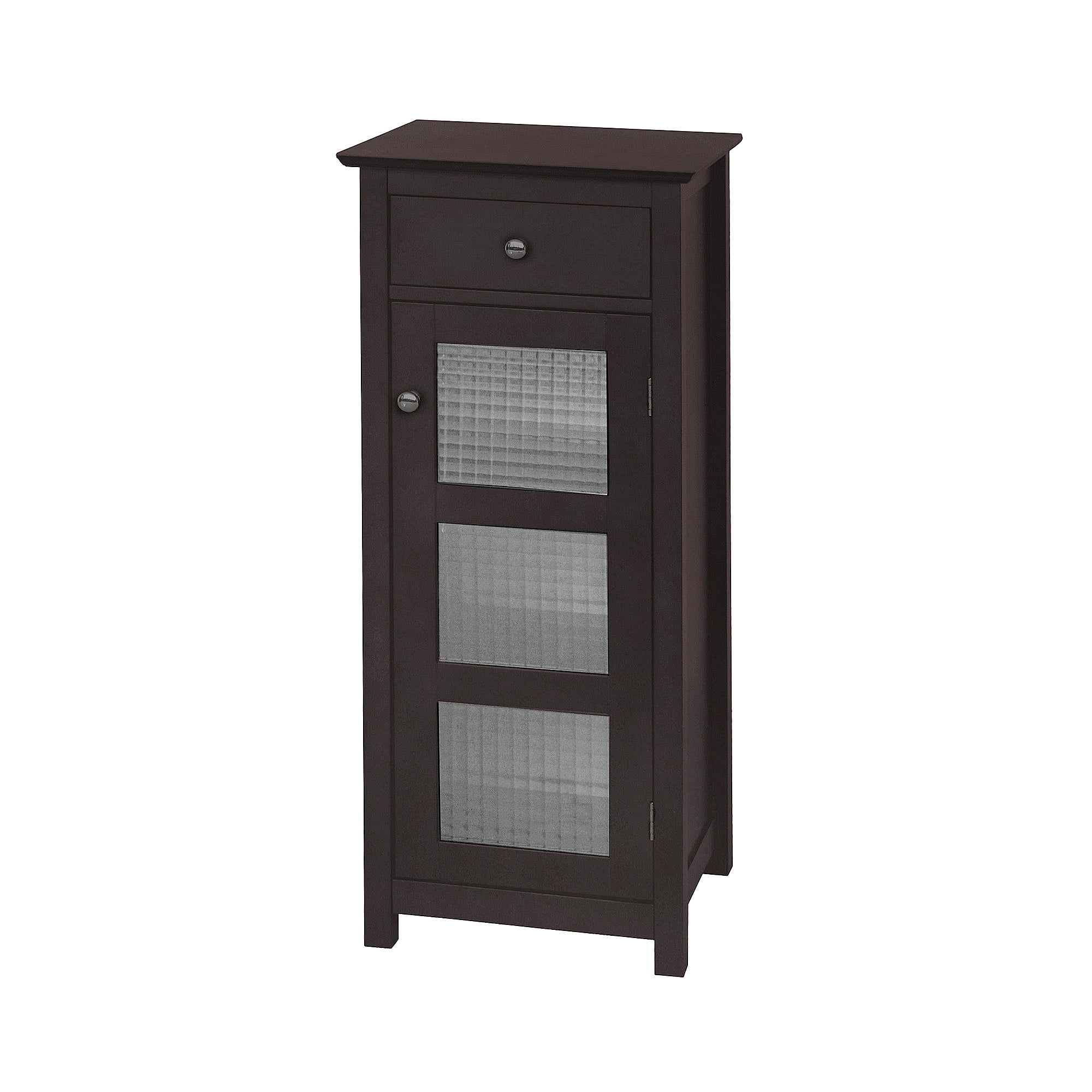 Slone Floor Cabinet/Cupboard with 2 Doors for Bathroom Storage White/Espresso 