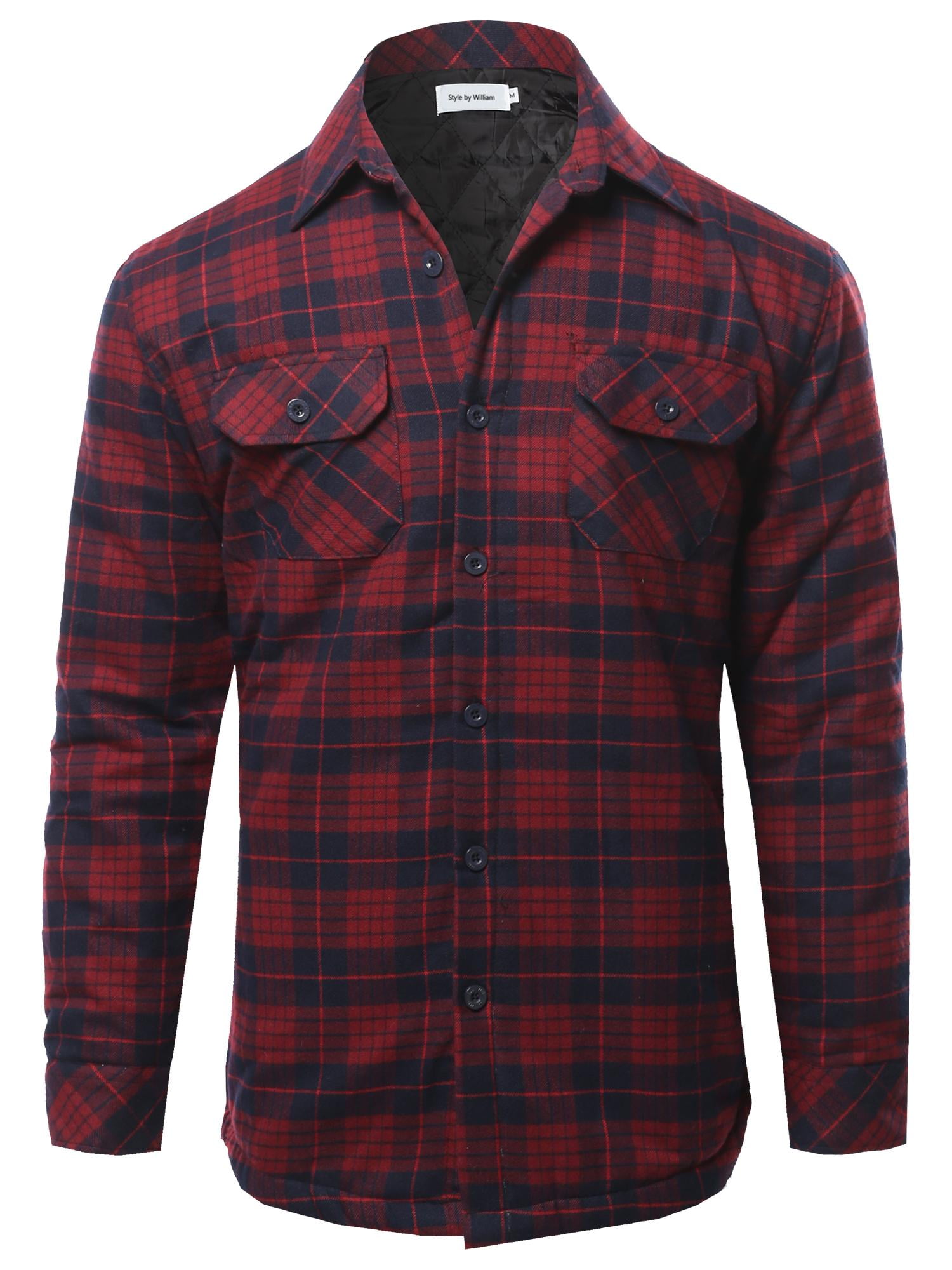 FashionOutfit - FashionOutfit Men's Casual Plaid Flannel quilted Button ...