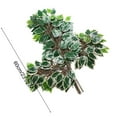 thumbnail image 3 of DAMAI 12 Pcs Ficus Leaves Artificial Branches, Plastic Green Fig Branches,Faux Greenery Plant Spray for Wedding Arch DIY Wreath Home Décor, 3 of 7