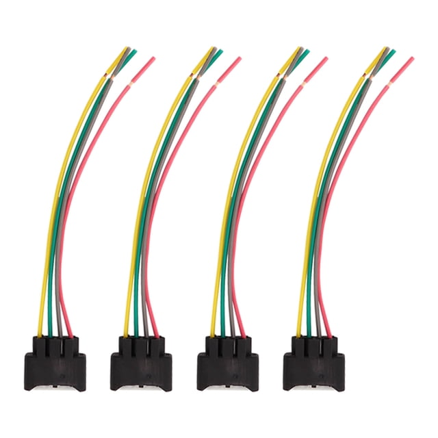 Ignition Coil Plug Wire Harness, Ignition Coil Pigtail Connector Harness Kit Simple Installation Heat Resistant Wearproof 4pcs For Cars