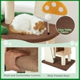 thumbnail image 5 of Gymax Wooden Cat Tree w/ Sisal Scratch Board & Post Padded Perch Hanging Toys Modern, 5 of 10