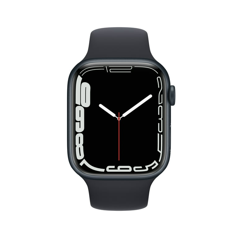 Apple Watch Series 7 GPS, 45mm Midnight Aluminum Case with Midnight Sport  Band - Regular
