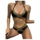 thumbnail image 1 of Gibobby Conjunto de bikini sexy Conjunto de contraste Ropa de playa Traje de baño Panel Push-Up Bikini Vendaje Traje de baño Mujeres Trajes de baño Tanki(Negro,G), 1 of 5
