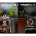 thumbnail image 3 of PandaTop Clear Nursery Pots with Drainage Holes, Clear Plant Pot for Planting, Transparent Plastic Plant Pots,Plastic Flower Pots for Succulents(30 Pcs,4 Inch), 3 of 9