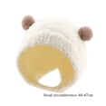 thumbnail image 2 of Toddler Hat Newborn Toddler Warm Hip Hop Soft Cute Thickened Warmer Bonnet Newborn Cap Autumn Winter Hats Baby Children Beanie Caps BROWN, 2 of 8