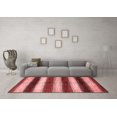 thumbnail image 3 of Ahgly Company Indoor Round Abstract Red Modern Area Rugs, 6' Round, 3 of 4