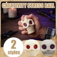 thumbnail image 2 of Scary Halloween Skull Squishy Toys, Halloween Glitter Pumpkin Ghost Shape Stress Toys, Cute Spooky Squeeze Fidget Squishies for Anxiety Relief, Fun Decorative Stress Ball for Adults and Home Office, 2 of 7