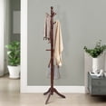 thumbnail image 1 of Costway Perchero con 9 Ganchos Soporte para Abrigos con Base de Tres Patas y Altura Ajustable Hasta 175cm, 1 of 10