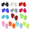 thumbnail image 2 of 1 Pair Toddler Mittens Simple Solid Color Hand Warmers Winter Keeping-warm Cover Clothes Accessory Kids Mitten for Outdoor Light grey, 2 of 6