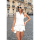 thumbnail image 5 of Blusas Sin Mangas para Mujer - Camisetas Sin Mangas Informales de Verano con Cuello en V, Camisas Holgadas de Cuello Liso, Blancas, S, 5 of 10