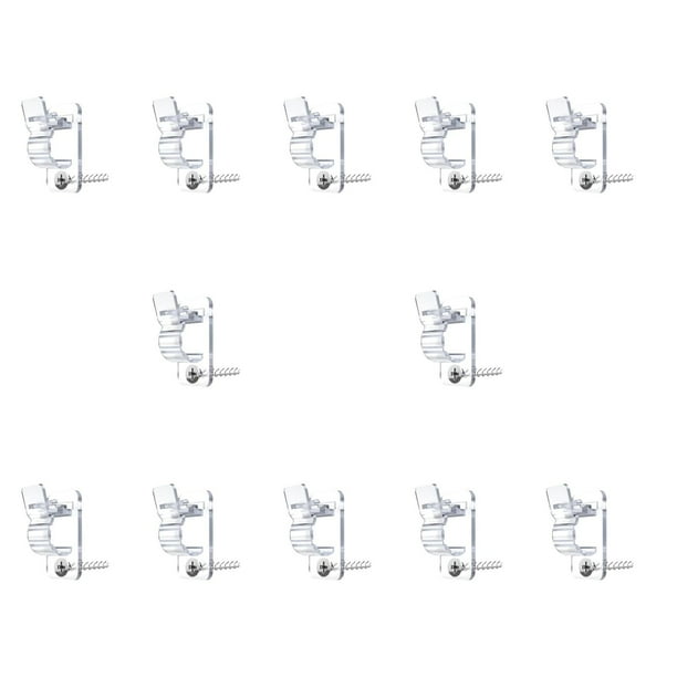 12 clips de cuerda para exteriores, soportes para cables exteriores, fácil instalación, abrazaderas de línea, ganchos para colgar luces de hadas para claro