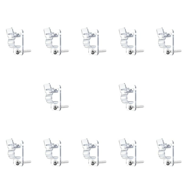 12 clips de cuerda para exteriores, soportes para cables exteriores, fácil instalación, abrazaderas de línea, ganchos para colgar luces de hadas para claro