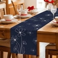 thumbnail image 5 of Navy Blue Table Runner 72 Inches, Spring Flora Bed Runner Dresser Scarves Tabletop for Indoor Outdoor Parties/Ceremony/Banquet, 18" x 72", 5 of 8