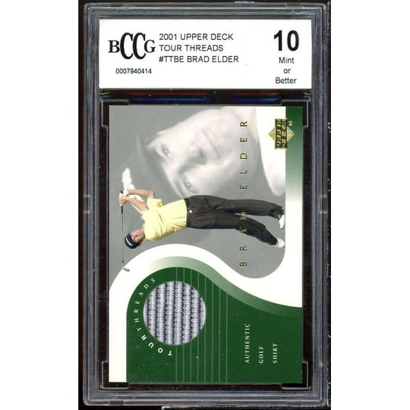 Brad Elder Golf Card 2001 Upper Deck Tour Threads #ttbe BGS BCCG 10