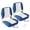 White+Blue, variant on 2 Pack Low Back Folding Marine Seats, Fishing Boat Seat with Thickened Sponge Padding and Molded Plastic Frame, Captain Chairs for Fishing, Cruises, Sightseeing, Speedboat