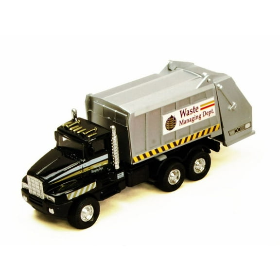 Garbage Truck, Black - Showcasts 9911DG - 6 Inch Scale Diecast Model Replica (Brand New, but NOT IN BOX)