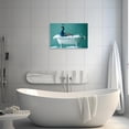 thumbnail image 2 of ZHONGYUTONG Funny Bathroom Wall Art Peacock in Bathtub Pictures Cute Animals Canvas Painting for Toilet Decor Framed (12.00" x 18.00"), 2 of 5