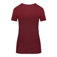 thumbnail image 5 of ACTIVE UNIFORMS SCRUBS Women's Short Sleeve Round-Neck T-Shirt Under Scrub (Burgundy, 3X-Large), 5 of 6