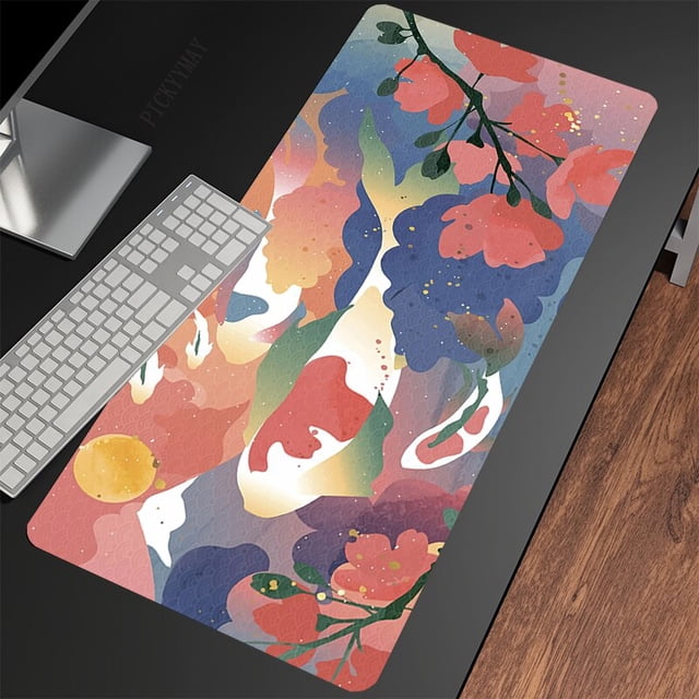 Alfombrilla de ratón grande para oficina, tapete para teclado, Alfombra de escritorio, arte abstracto, Pc, HD, alfombrilla de ratón de empresa para regalo LIUWENJING unisex