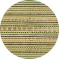 thumbnail image 1 of Ahgly Company Machine Washable Indoor Round Abstract Metallic Gold Area Rugs, 6' Round, 1 of 7