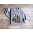 thumbnail image 2 of Deer Sweatshirt, Retro Buck and Doe Graphic, Americana Fall Crewneck, Cozy Hunting Pullover, 2 of 6