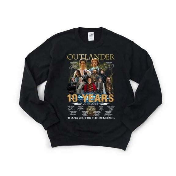 Outlander 10 Years 2014 2024 Thank You Memories TV Show Fan Scotland Sweatshirt, for men & women, up to size 5XL