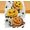 Halloween Pumpkins, variant on Blue Tiles Lemon Table Runner for Home Party Decorations Seasonal Summer Washable Kitchen Dining Table Decor for Birthday Party Coffee Table Family Dinners Holiday Wedding 13x72 Inch