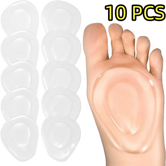 Ball of Foot Cushions 10 Pack Metatarsal Pads for Women Men Insoles Forefoot Supports Cushioning Pain Relief Bunion Morton's Neuroma Foot Insole
