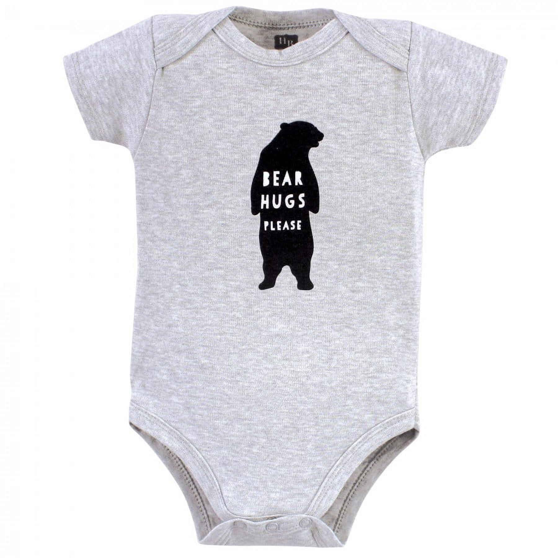 Hudson Baby Short Sleeve Bodysuits, 5-Pack, Newborn- 24 Months