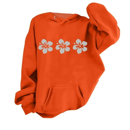 

TIREOW Trendy Sweatshirts for Children s Autumn Winter Girls Long Sleeved Round Neck Fall Flower Stamping Hoodie Casual Hundred Padded Sweatshirt Outdoor Thermal Clothes