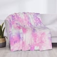 thumbnail image 6 of YFYANG Lightweight Warm Flannel Blanket, Abstract Watercolor Texture Throw Blanket for Bed, Sofa, Travel, Camping, 60"x50", 6 of 7