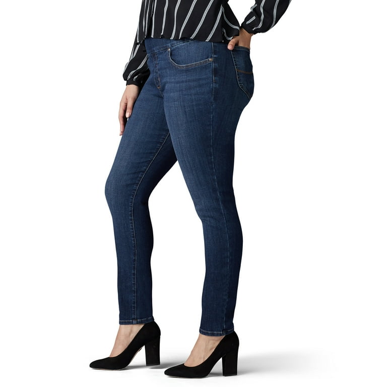 Lee Women's Plus Size Sculpting Slim Fit Skinny Pull On Jean