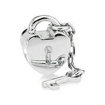 Buckets of Beads Heart Lock With Key Charm Beads Fits Most Major Charm Bracelets For Women Girls