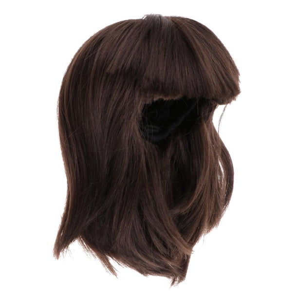 Muñeca de Moda Peluca Suave para El Cabello para 1/3 BJD Muñeca DIY Accesorios color , Se Describe Marron oscuro